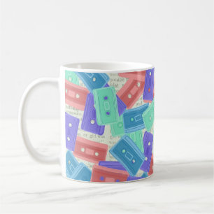 Pastel Cassette Tapes - 90s Aesthetic Music Coffee Mug