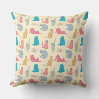 Pastel Cats Cushion