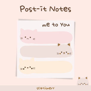 Pastel Cats Stationery Post-it Notes