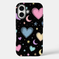 Pastel Celestial Hearts & Stars | Cute Aesthetic