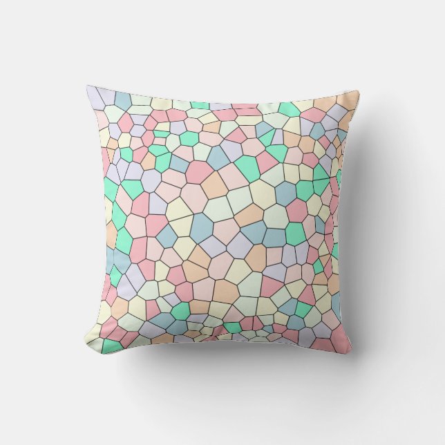 Pastel Cellular Mosaic Cushion (Front)