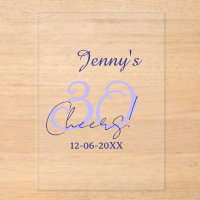 Pastel cheers 30th birthday purple elegant name da