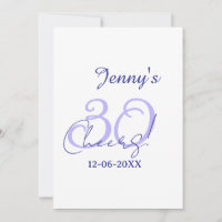 Pastel cheers 30th birthday purple elegant name da