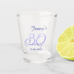 Pastel cheers 30th birthday purple elegant name da shot glass<br><div class="desc">Design</div>