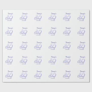 Pastel cheers 30th birthday purple elegant name da wrapping paper