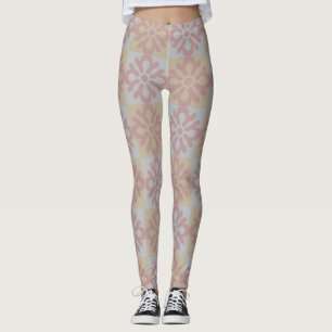 Pastel Chequered Snowflake Leggings