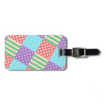 Pastel Chequered Stripe Bow Polkadot Geometric