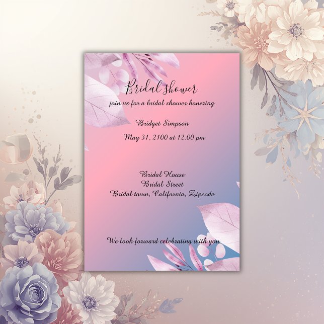 Pastel cherry blossom bridal shower Invitation (Creator Uploaded)