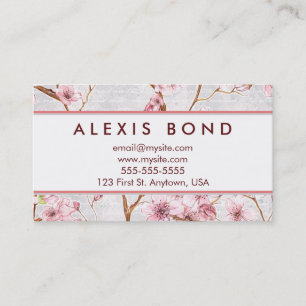 Pastel Cherry Blossom Design Business Card