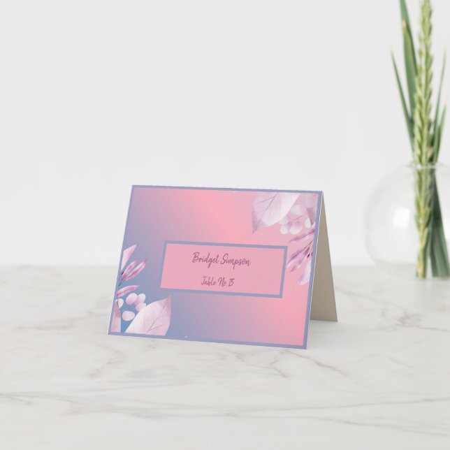 pastel cherry blossom sakura wedding guest card (Front)