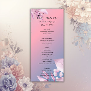 pastel cherry blossom sakura wedding menus