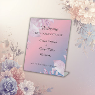 pastel cherry blossom sakura Wedding Welcome Sign