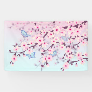 Pastel Cherry Blossoms Banner