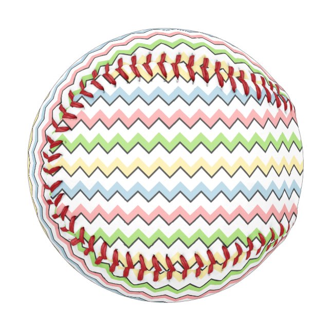 Pastel Chevron-Drop Shadow by Shirley Taylor Baseball (Front Left)