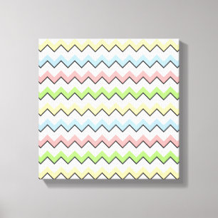 Pastel Chevron-Drop Shadow by Shirley Taylor Canvas Print