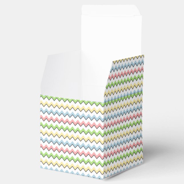 Pastel Chevron-Drop Shadow by Shirley Taylor Favour Box (Opened)