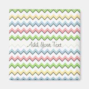 Pastel Chevron-Drop Shadow by Shirley Taylor Magnet