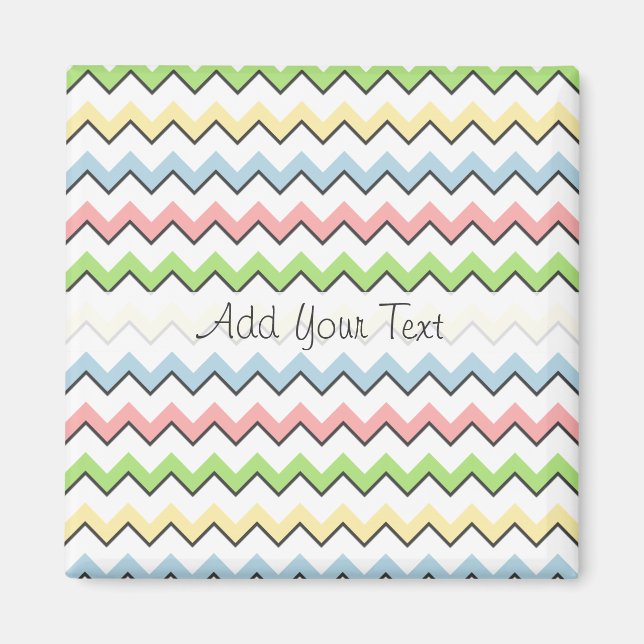 Pastel Chevron-Drop Shadow by Shirley Taylor Magnet (Front)