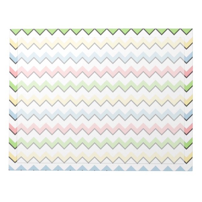 Pastel Chevron-Drop Shadow by Shirley Taylor Notepad (Front)