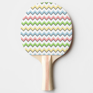 Pastel Chevron-Drop Shadow by Shirley Taylor Ping Pong Paddle
