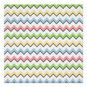 Pastel Chevron-Drop Shadow by Shirley Taylor Poster
