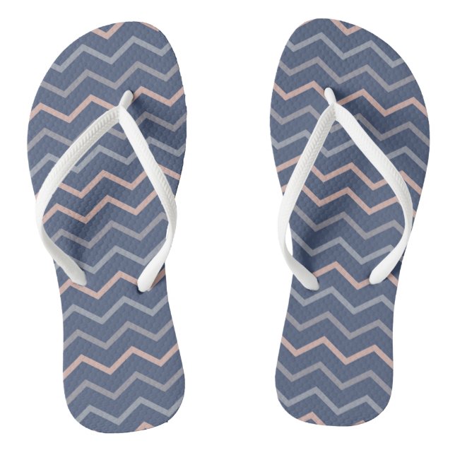 Pastel Chevron Flip Flops (Footbed)