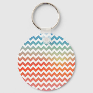 Pastel chevron key ring