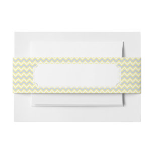 Pastel Chevron Pattern Invitation Belly Band