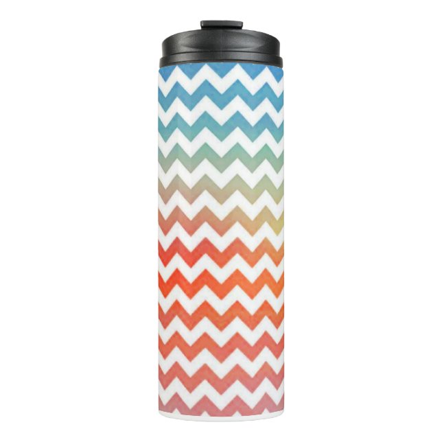 Pastel chevron thermal tumbler (Front)