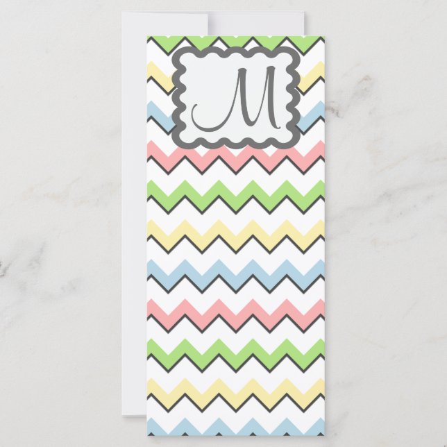 Pastel Chevron with Monogram by Shirley Taylor (Front)