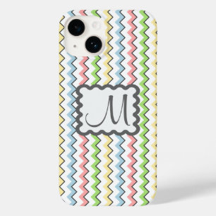 Pastel Chevron with Monogram by Shirley Taylor Case-Mate iPhone 14 Case