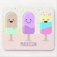 Pastel Chibi Ice Lollies Cute Personalised