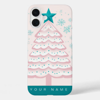 Pastel Christmas iPhone 16 Plus Case
