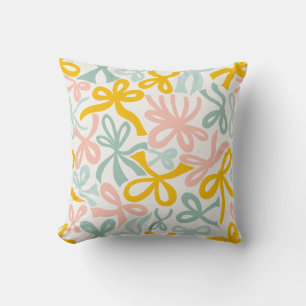 Pastel Christmas Coquette ribbons and bows Cushion