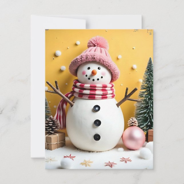 Pastel Christmas - Flat Note Card (Front)