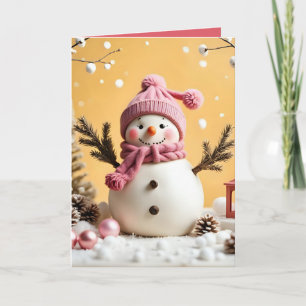 Pastel Christmas - Folded Greeting Card 