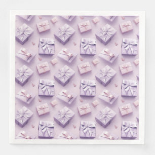 Pastel Christmas Gift Elegant Purple Seamless Napkin