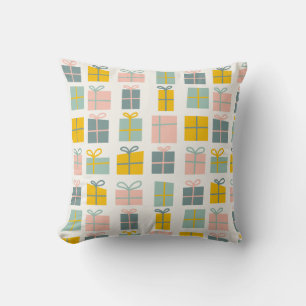 Pastel Christmas Gifts Cushion