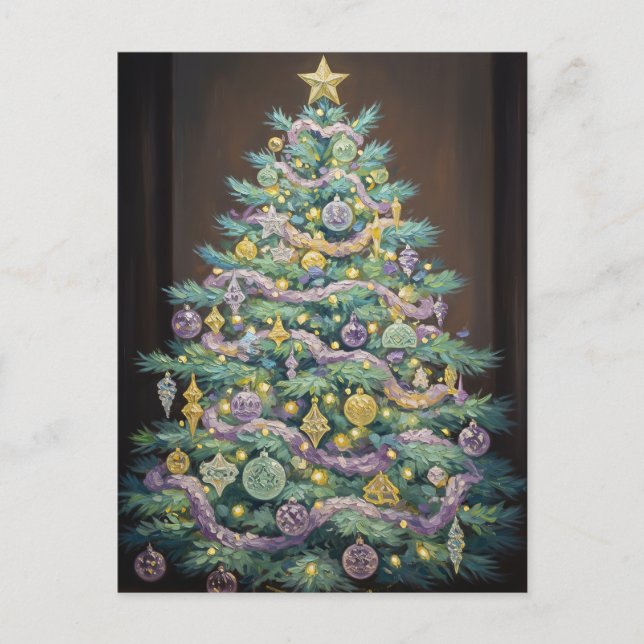 Pastel Christmas Holiday Postcard (Front)