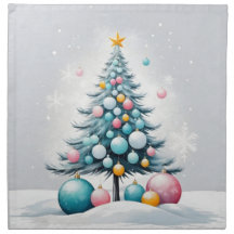 Pastel Christmas Oversized Blue Pink Ornament
