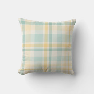 Pastel Christmas Plaid three Cushion