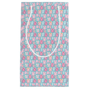 Pastel Christmas Presents and Candy Canes Small Gift Bag