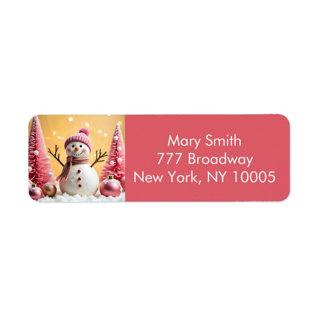 Pastel Christmas - Return Address Label (Front)