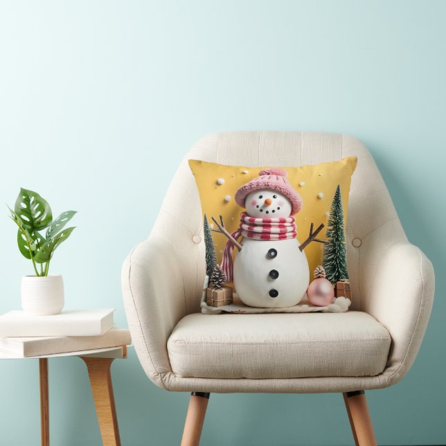 Pastel Christmas - Throw Pillow (Chair)