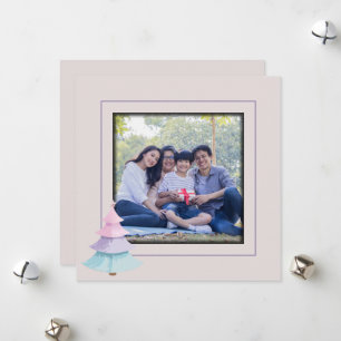 Pastel Christmas Tree Holiday Card