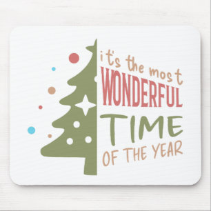 Pastel Christmas Tree Mouse Pad