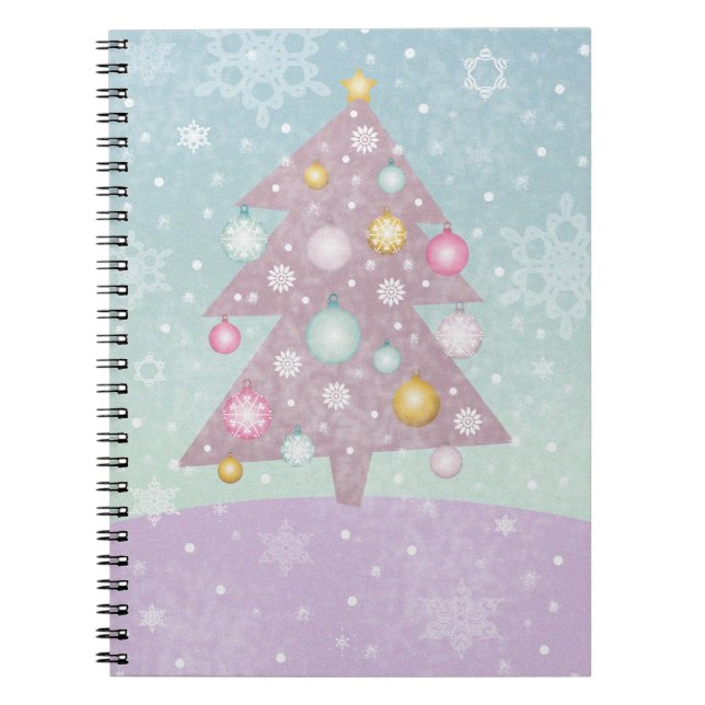 Pastel Christmas Tree Notebook (Front)