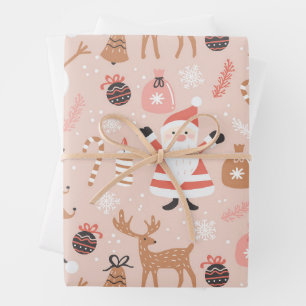 Pastel Christmas  Wrapping Paper Sheet