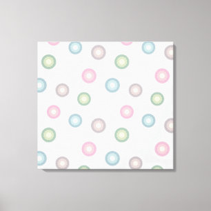 Pastel Circle Pattern Canvas Print