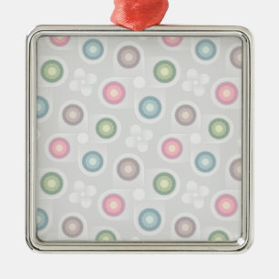 Pastel Circle Pattern Christmas Ornament